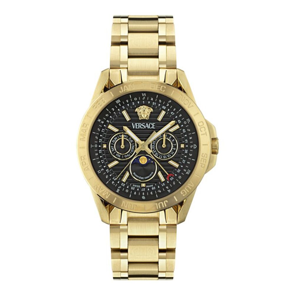 Versace V-Galaxy Moonphase Bracelet Watch Mens